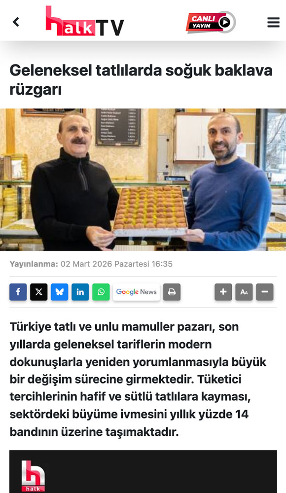 Halk TV Soğuk Baklava