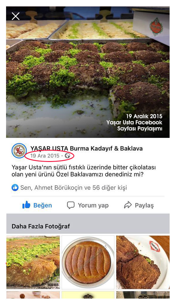Yaşar Usta Facebook paylaşımı