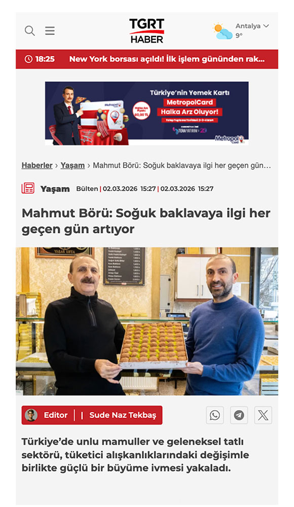 TGRT Haber Yaşam Bülteni