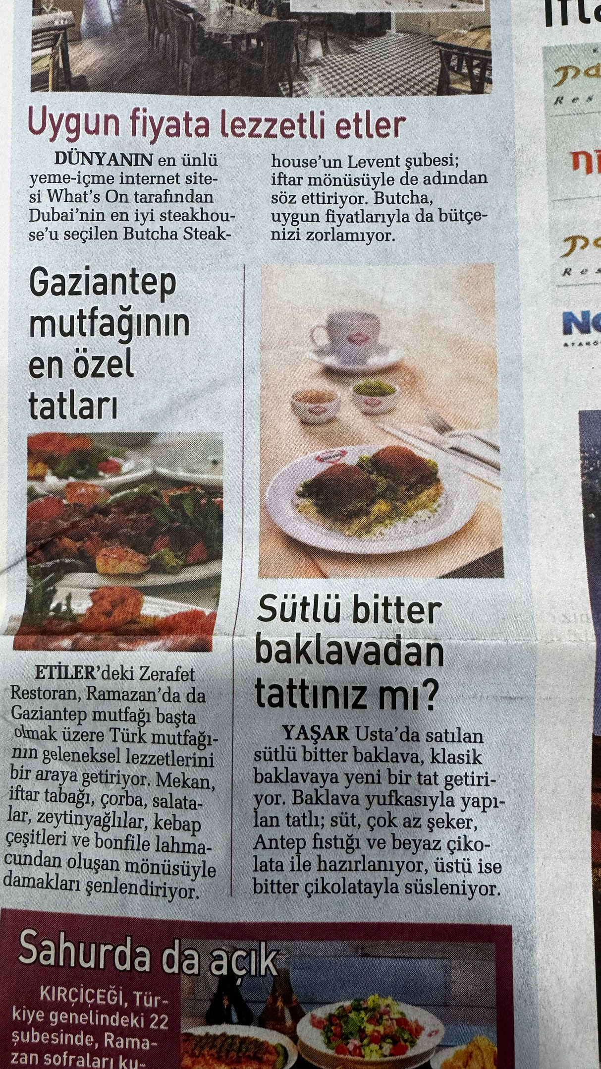 Sütlü bitter baklava yakın çekim